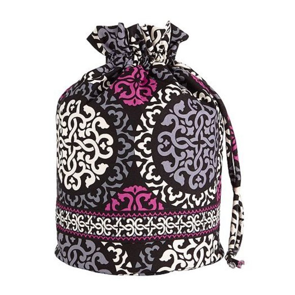 New Vera Bradley DITTY BAG Lined Drawstring Wet Sack Retired CANTERBERRY MAGENT - Picture 1 of 4